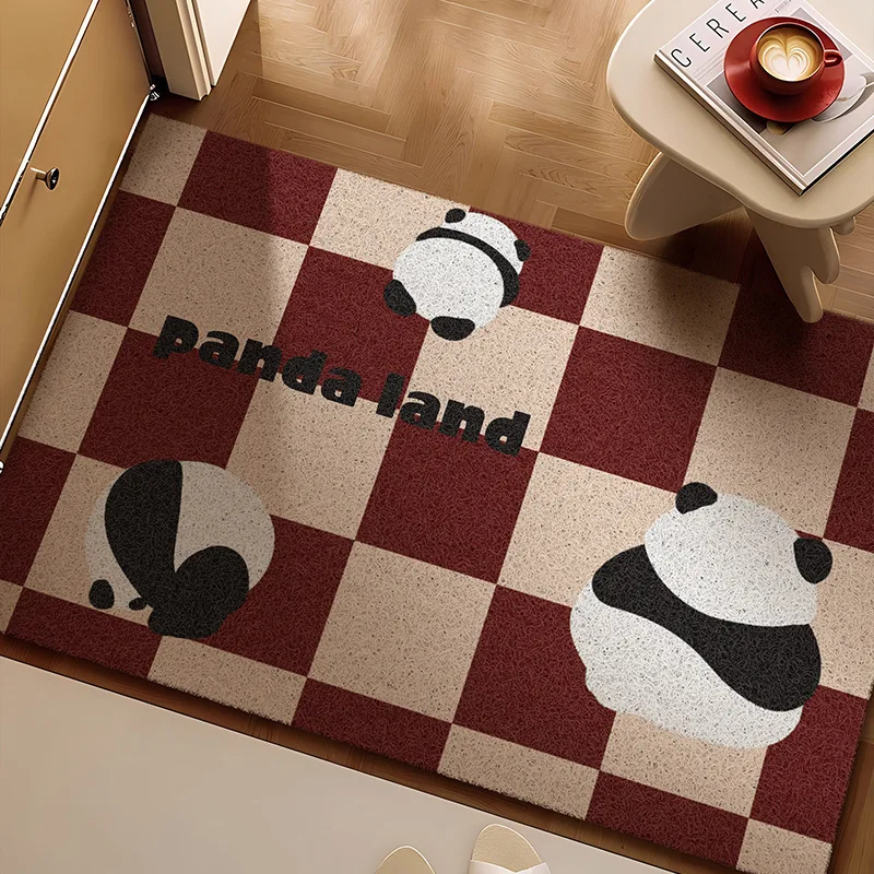 

INS Style Cute Animals Welcome Entrance Doormat Non-slip PVC Floor Mats Entryway Porch Hallway Home Decor Dust Removal Carpet