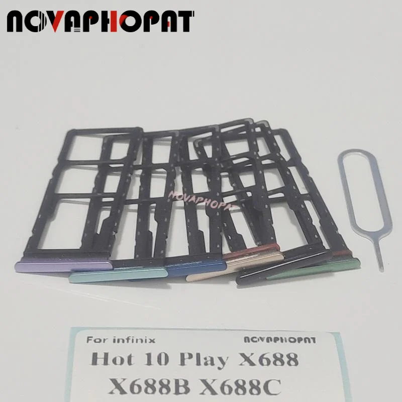 

Novaphopat совершенно новый лоток для SIM-карты для Infinix Hot 10 Play X688 X688B X688C слот-держатель для SIM-карты