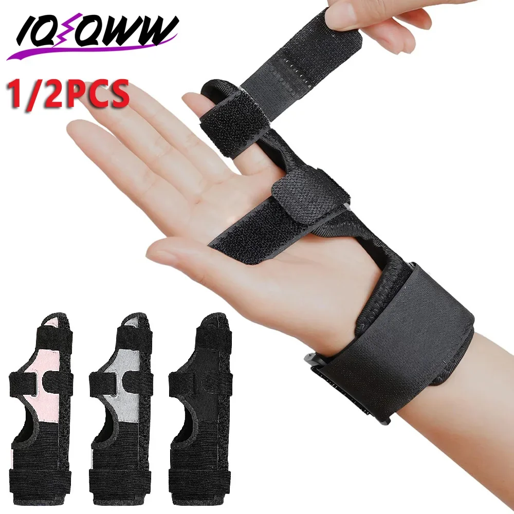 1/2PCS Firm Finger Stabilizer Brace, Adjustable Finger Splint, Hand Joint Holder for Finger Posture Correction and Support