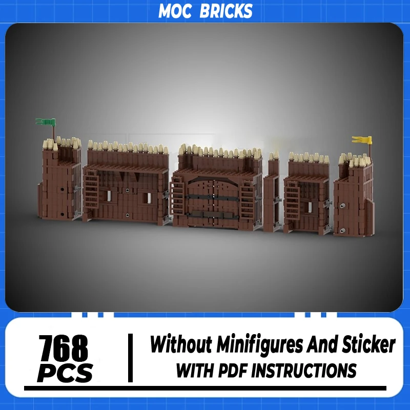 

Moc Building Block Модульная палисада для вкуса/внешняя модель Бейли Технология Кирпич DIY Сборка Строительная игрушка Праздничные подарки