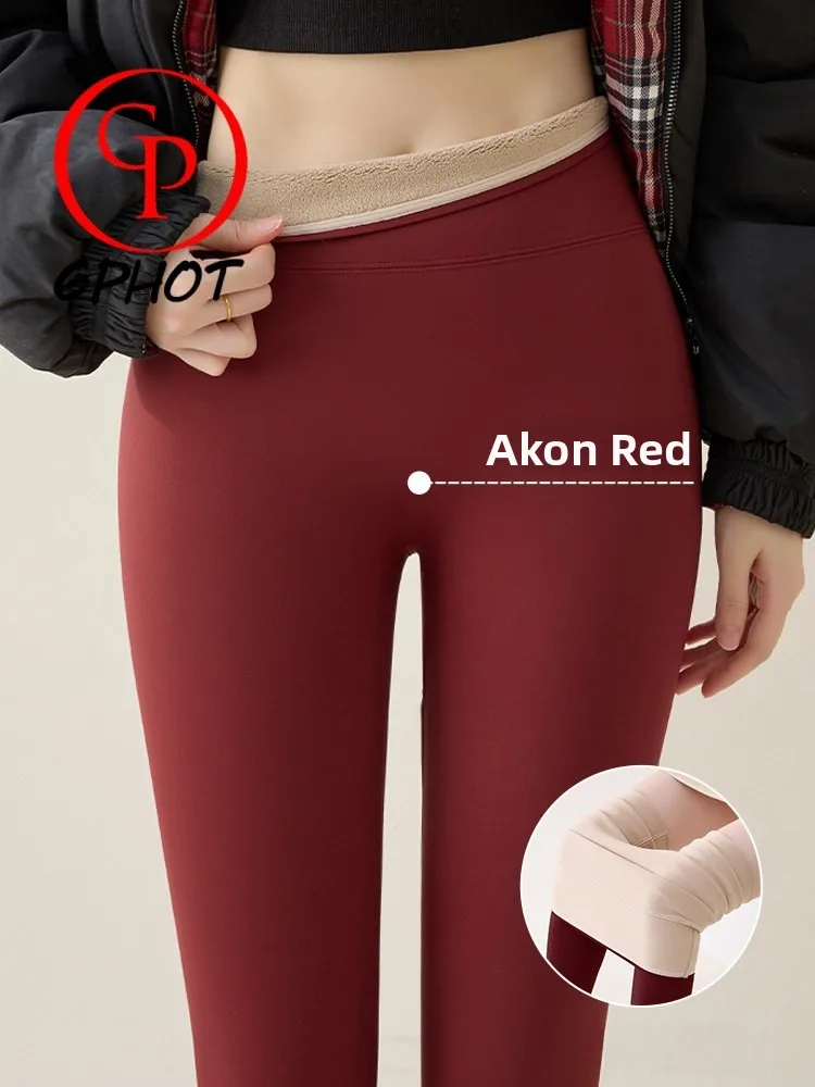 

Женские утепленные флисом брюки для йоги с высокой талией, утягивающие живот, теплые, хлопковые, повседневные, длинные