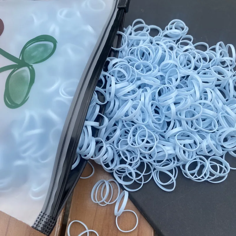 1000pcs/set Verdikte siliconen haar elastiekjes voor meisjes hoog elastiek haar haarelastiek baby klein loombandjes kinderen haa