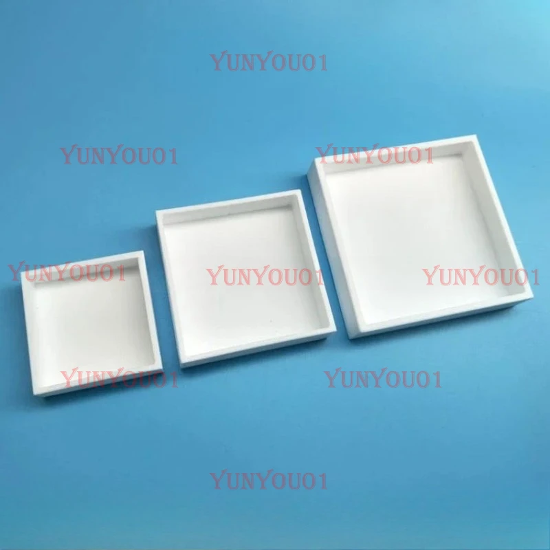 

PTFE square dish, non-standard, turning and milling custom mold, round groove PTFE container