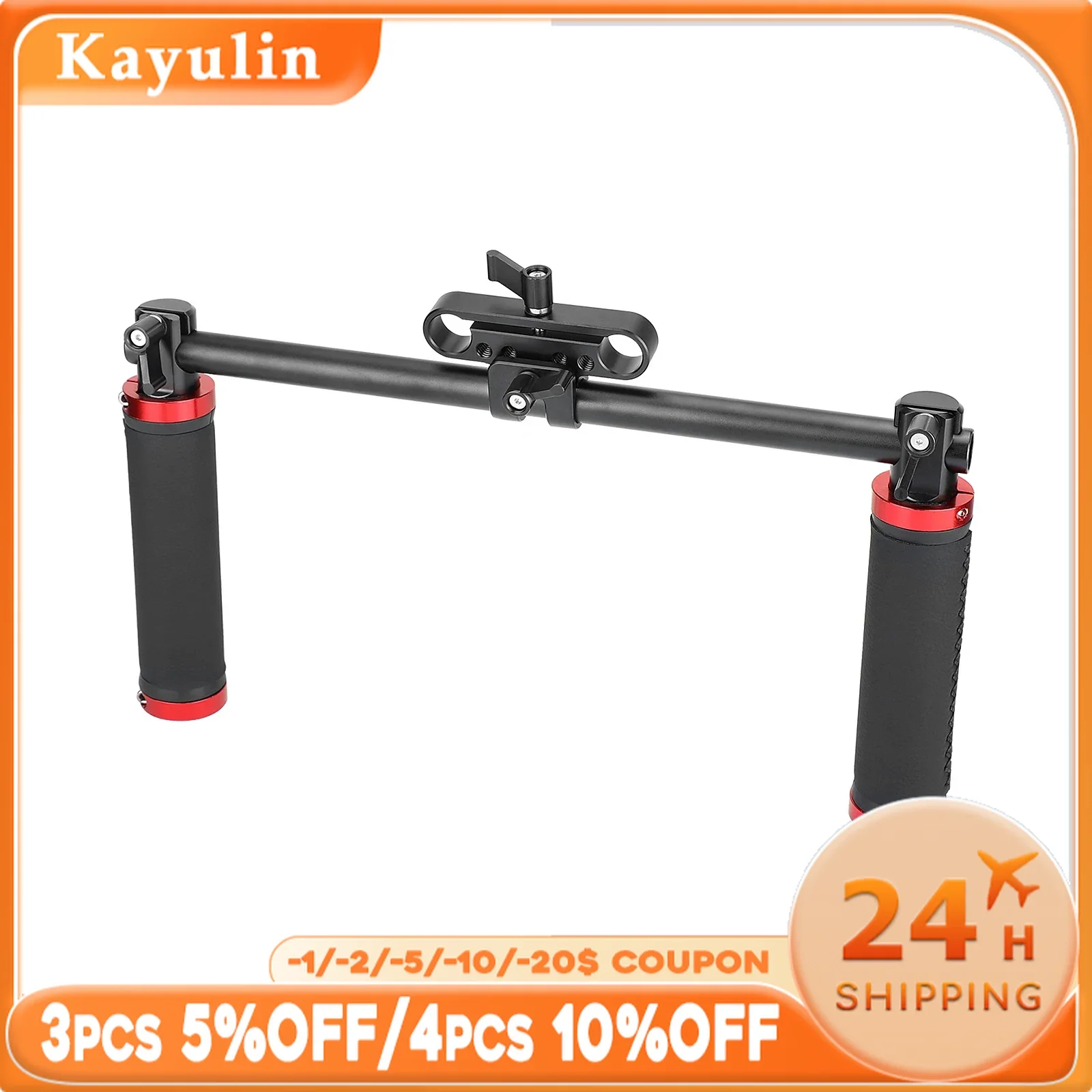 

SZRIG Handle Grips Front Handbar Clamp Mount with 15mm Rod Clamp for 15mm Rod Support System Shoulder Rig