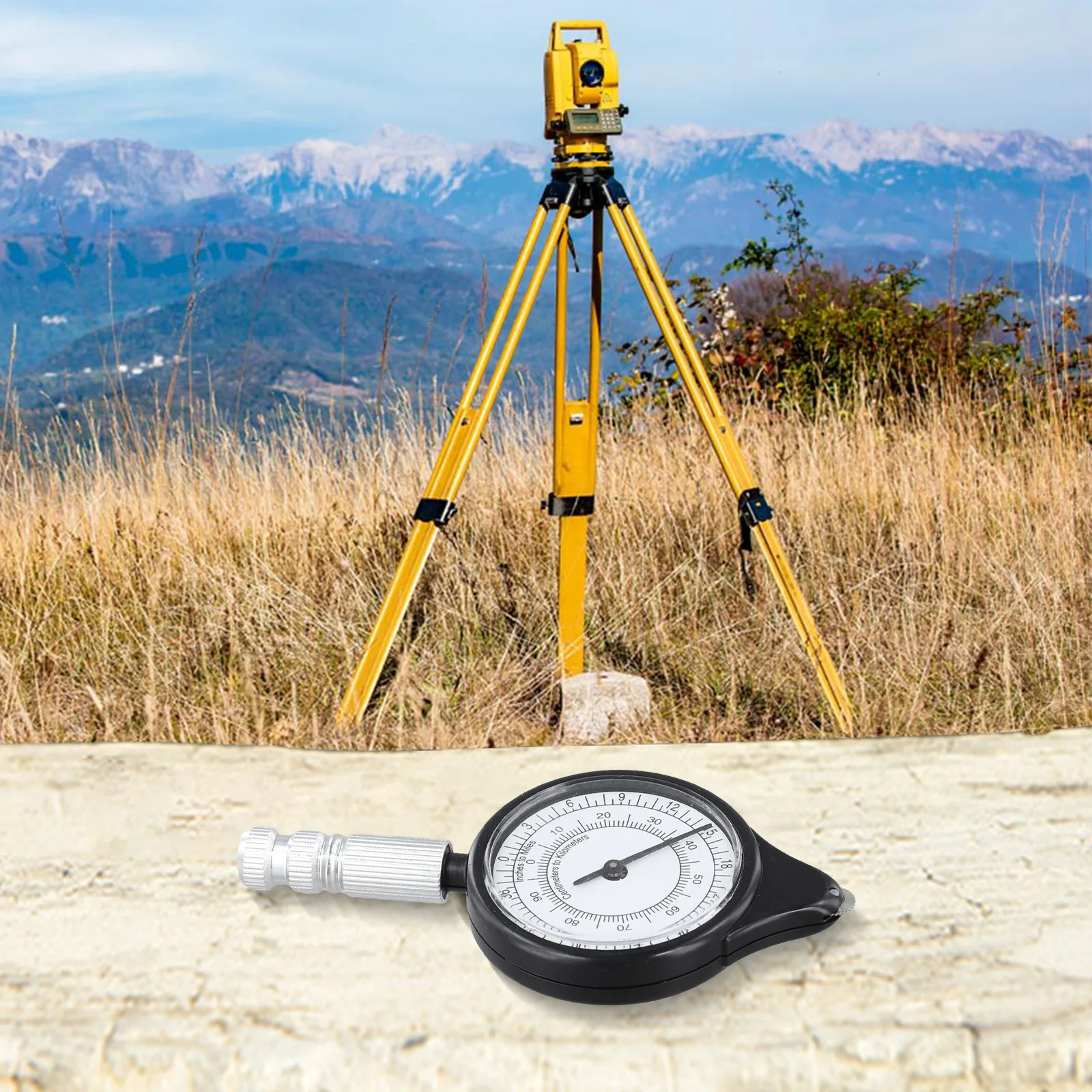 Multifunctional map distance meter with For compass curve meter for measuring curved mileage distance accurately on maps