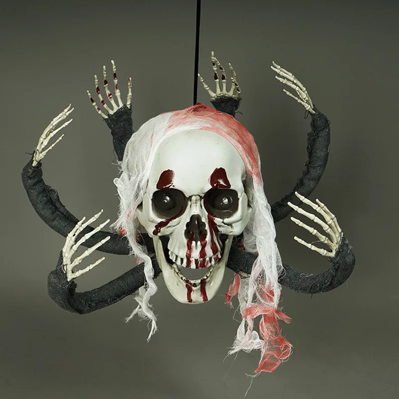 Six-clawed Skull Pendant Room Escape Haunted House Game Horror Decorations Halloween Props