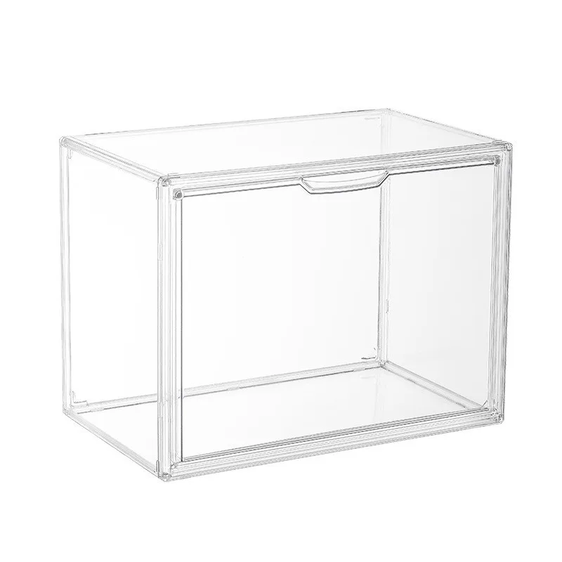 

Custom Transparent Handbag Organizer Magnetic Closure Shoe Box Desktop Book Organizer Blind box Showcase Acrylic Storage Boxes