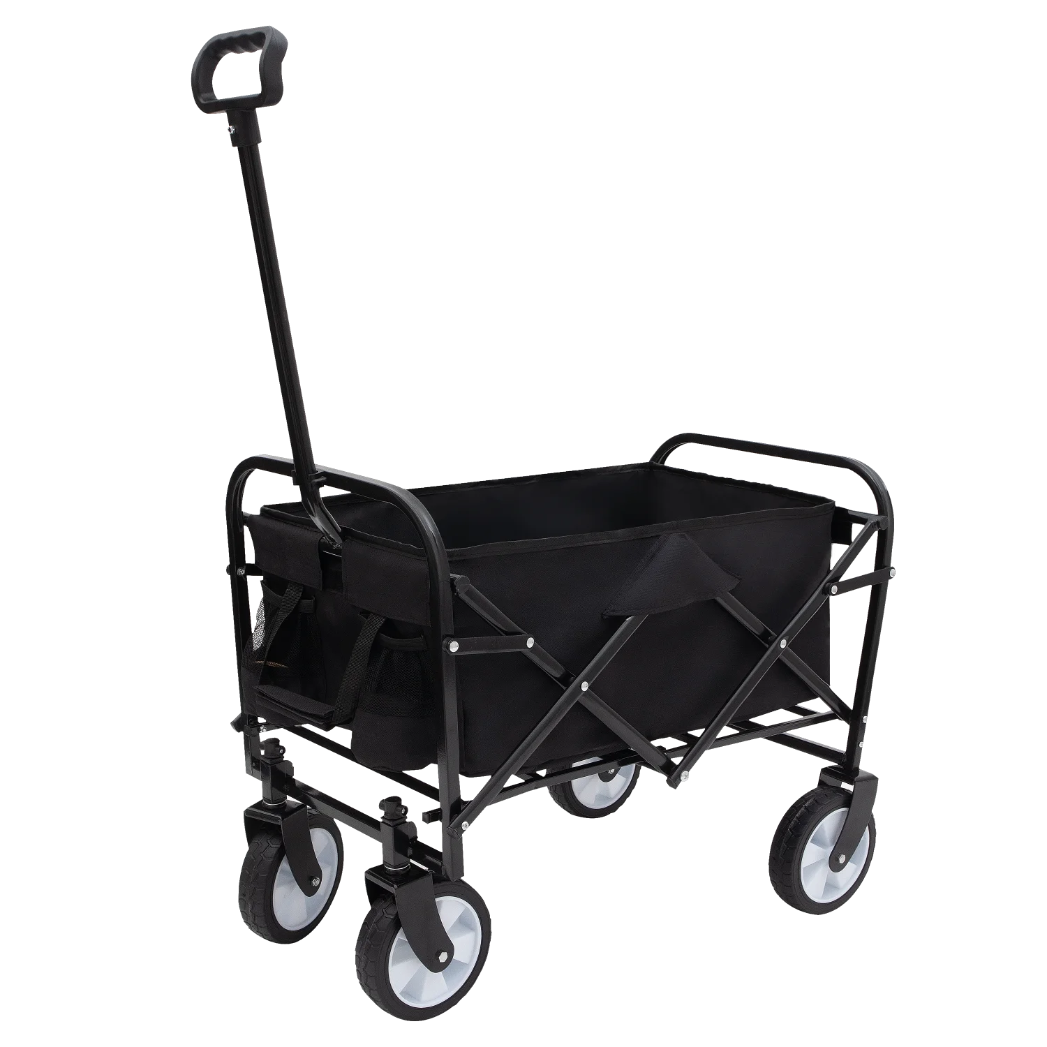 

Collapsible Foldable Wagon Cart Beach Wagon Heavy Duty Utility Cart Utility Wagon Grocery Cart for for Camping Shopping Sports G
