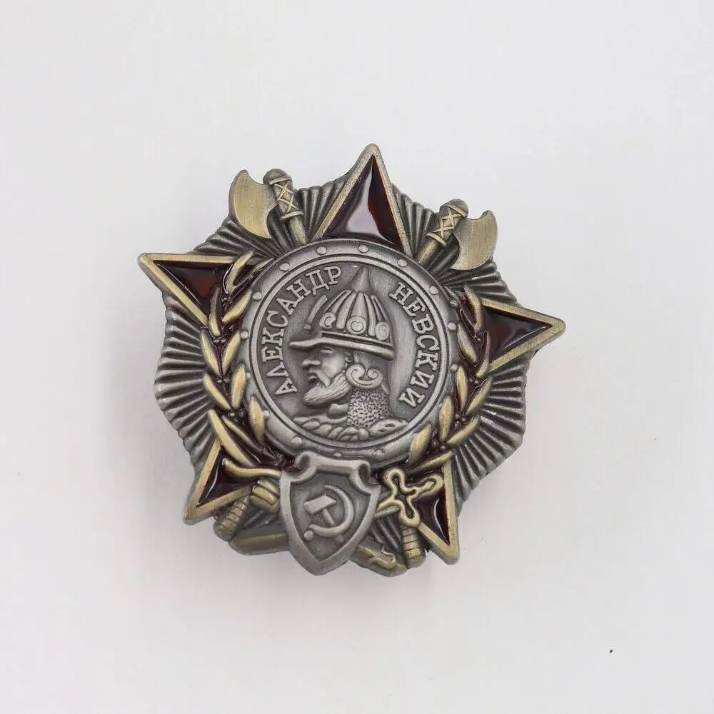 USSR Order Of Alexander Nevsky Pin Soviet Medal Badge Honour Replica Brooch For Men Jewelry Gift