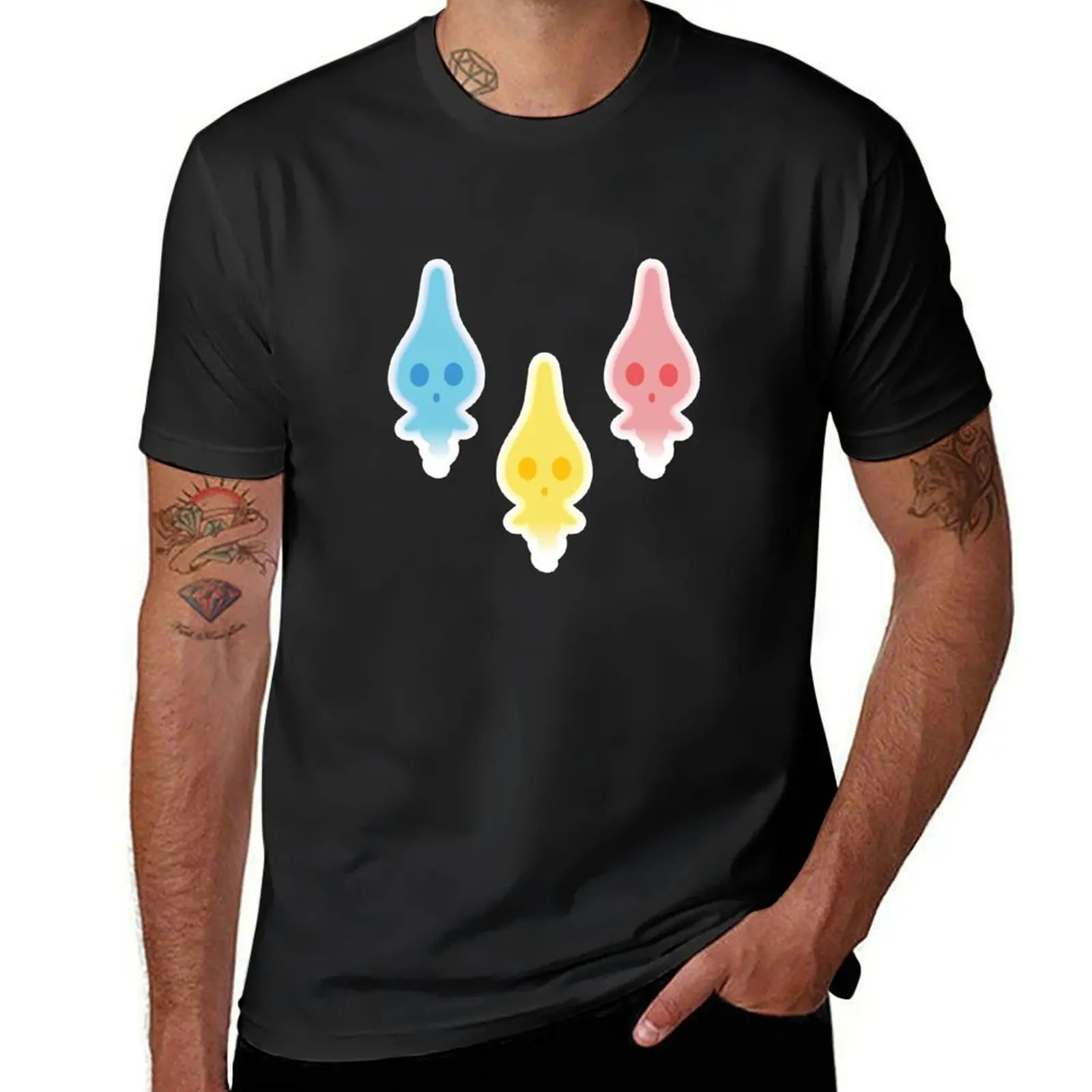 

Pikmin Soul Stickers T-Shirt quick-drying boys animal print T-shirt men