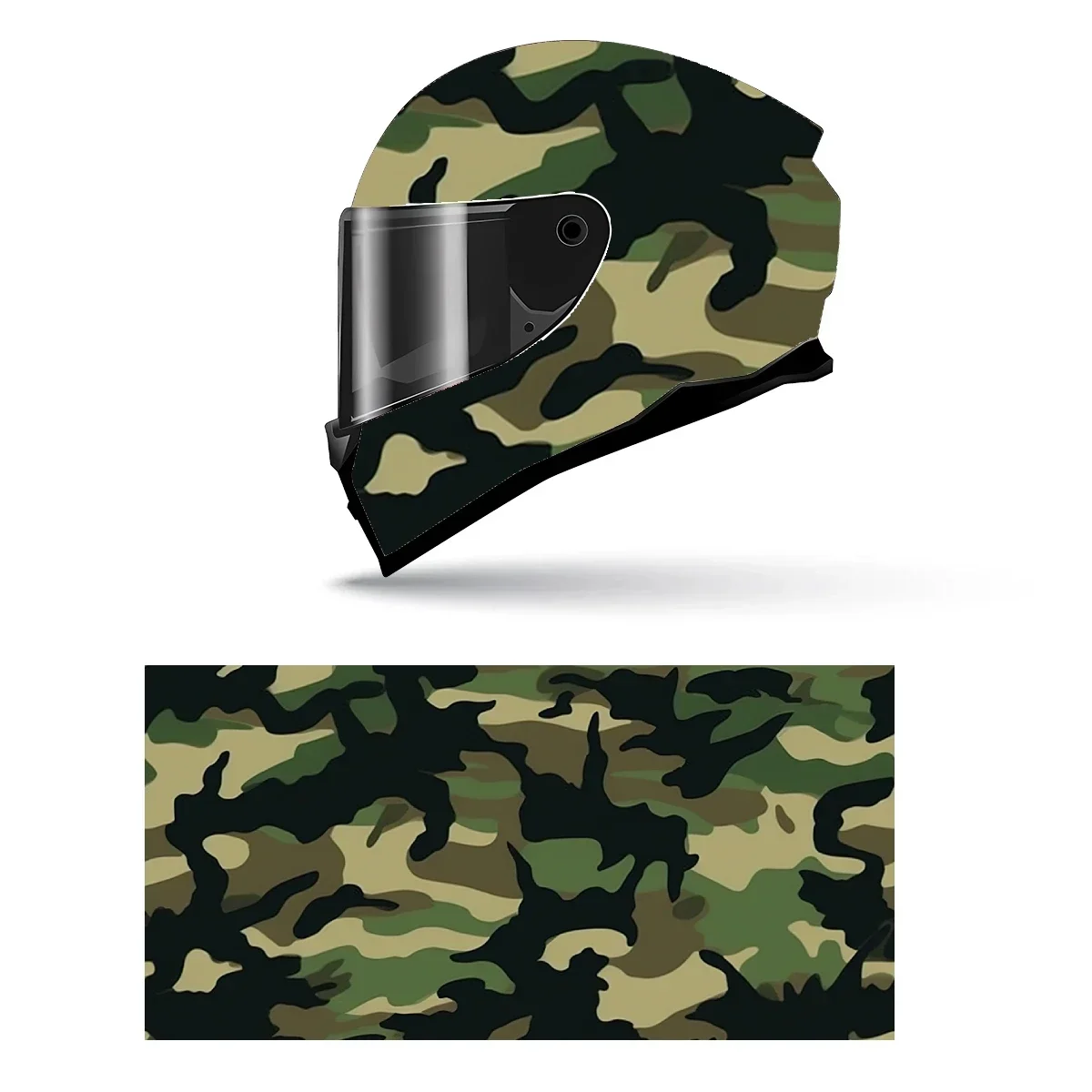

Modern Camouflage Pattern Full Helmet Wrap Sticker Motorcycle Helmet Racing Graphic Decal Vinyl Wrap Helmet Decorative Sticker