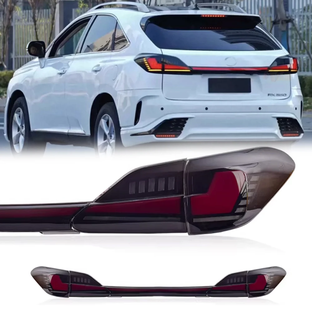 

Поп светодиодные сквозные задние фонари для Lexus RX RX300 09-15, новый стиль, полностью светодиодные DRL, автомобильные задние фонари в сборе, аксессуары для сигнала, лампа