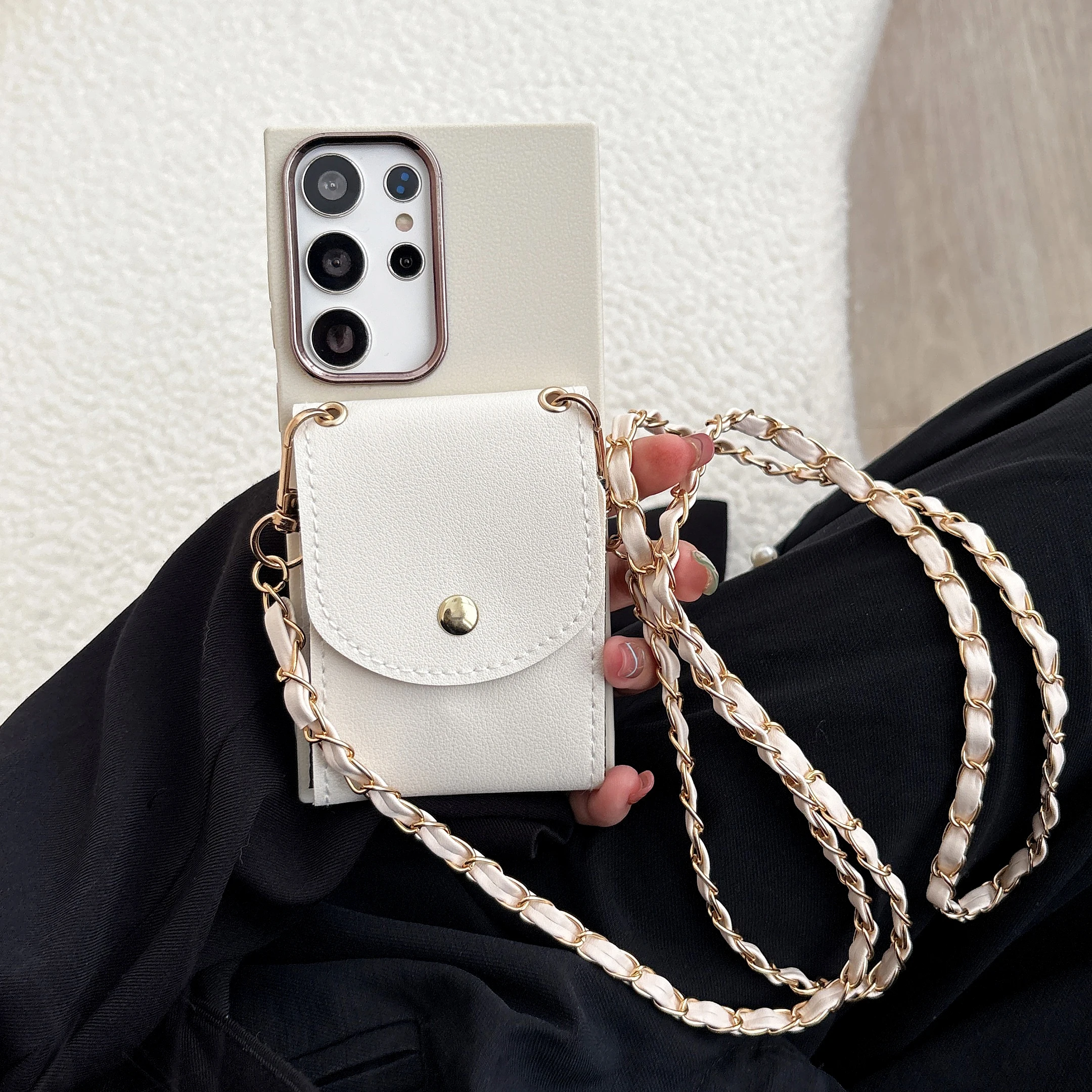 Crossbody Wallet Card Slot Phone Case for Samsung S25 Edge S26 S24 S23 FE S22 Plus S21 Ultra A15 A16 A17 A07 A36 A56 A55 A34 5G