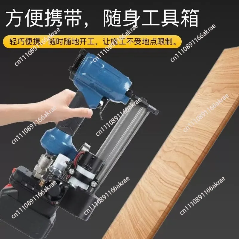 Portable Lithium-ion Mini Air Compressor, Electric Air Pump for Woodworking Nailing, Repair and Painting Works