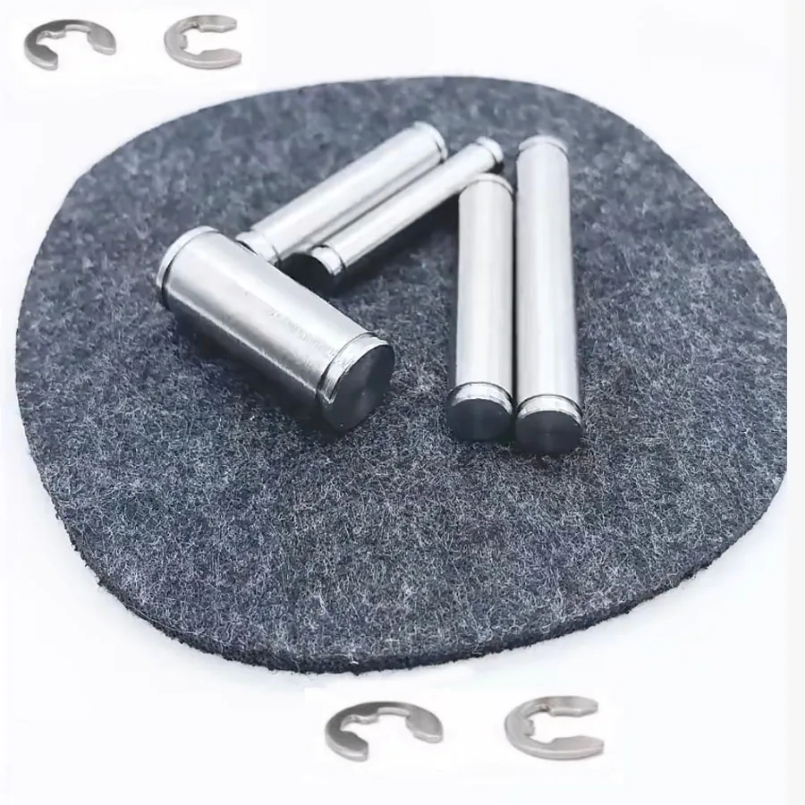 

M3-M8 304 Stainless Steel Double Head Groove Cylindrical Pin, Elastic Retaining Ring Positioning Locating Shaft Pin