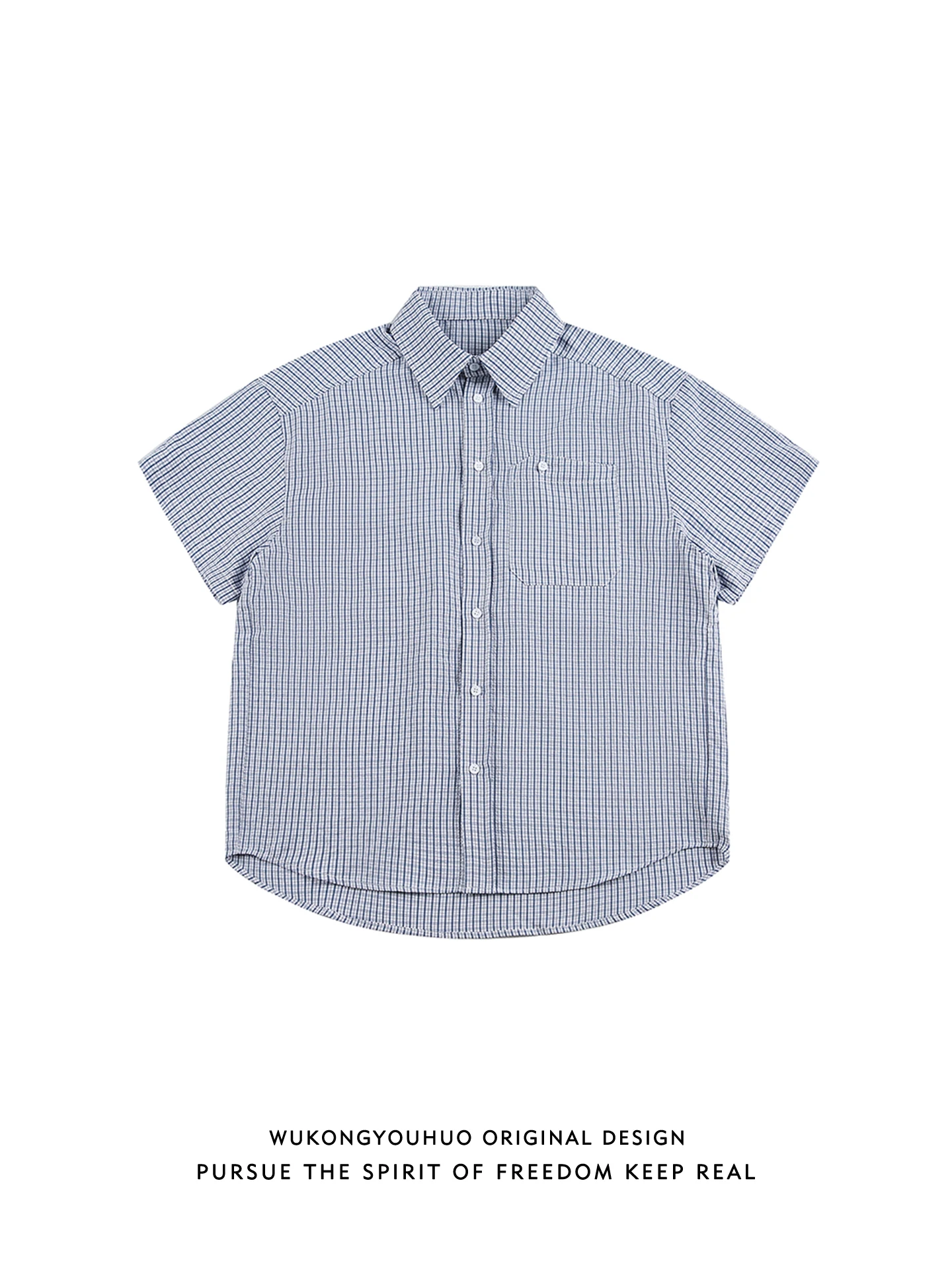 

Летняя модная рубашка Cleanfit в клетку с коротким рукавом на пуговицах для мужчин и женщин, молодежная модель