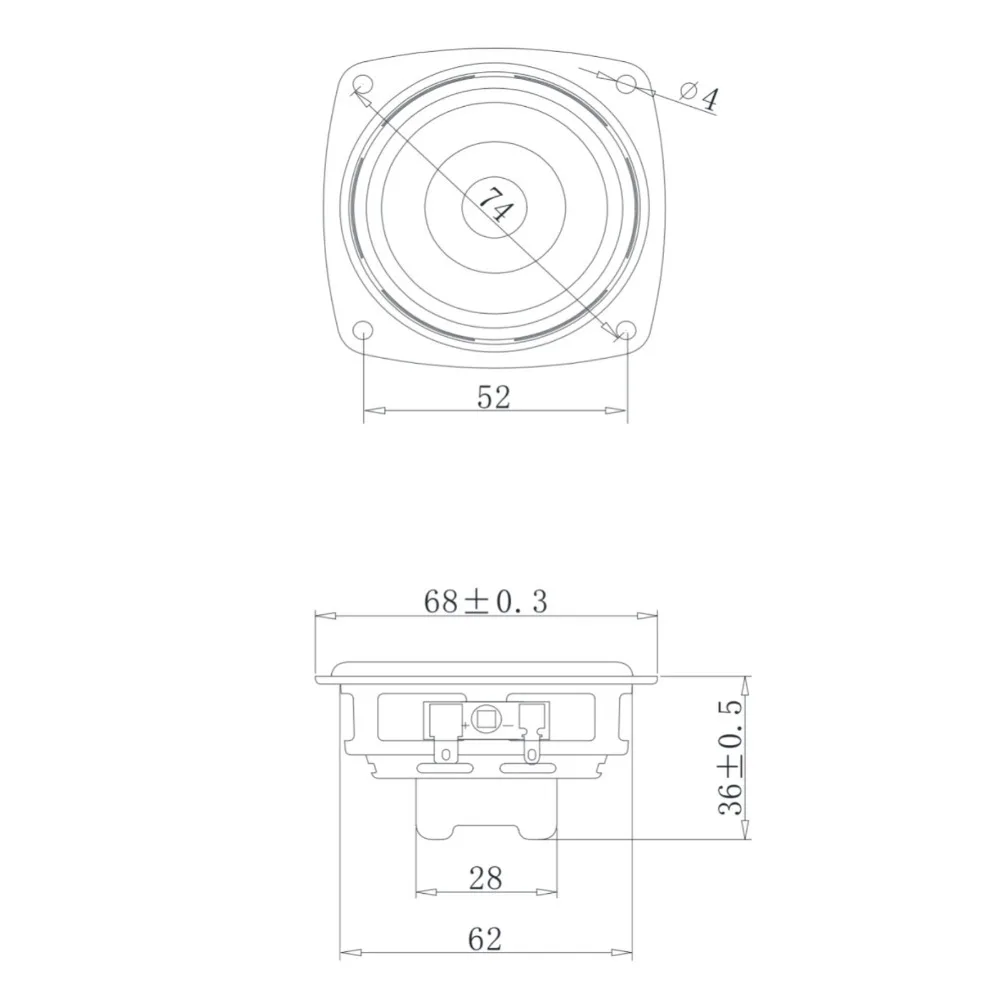 MW Audio 2 Stück 2,75" Fullrange-Lautsprecher 4 Ohm 10W, N45 Neodym-Doppelmagnet 20mm Spule Langhub 68mm – Detail 6