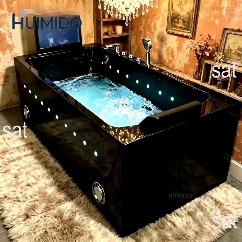 &c Modern Design Air Jetted Freestanding Best Adult Acrylic Whirlpool Bathtub Hydro massage Bathtub With Tv