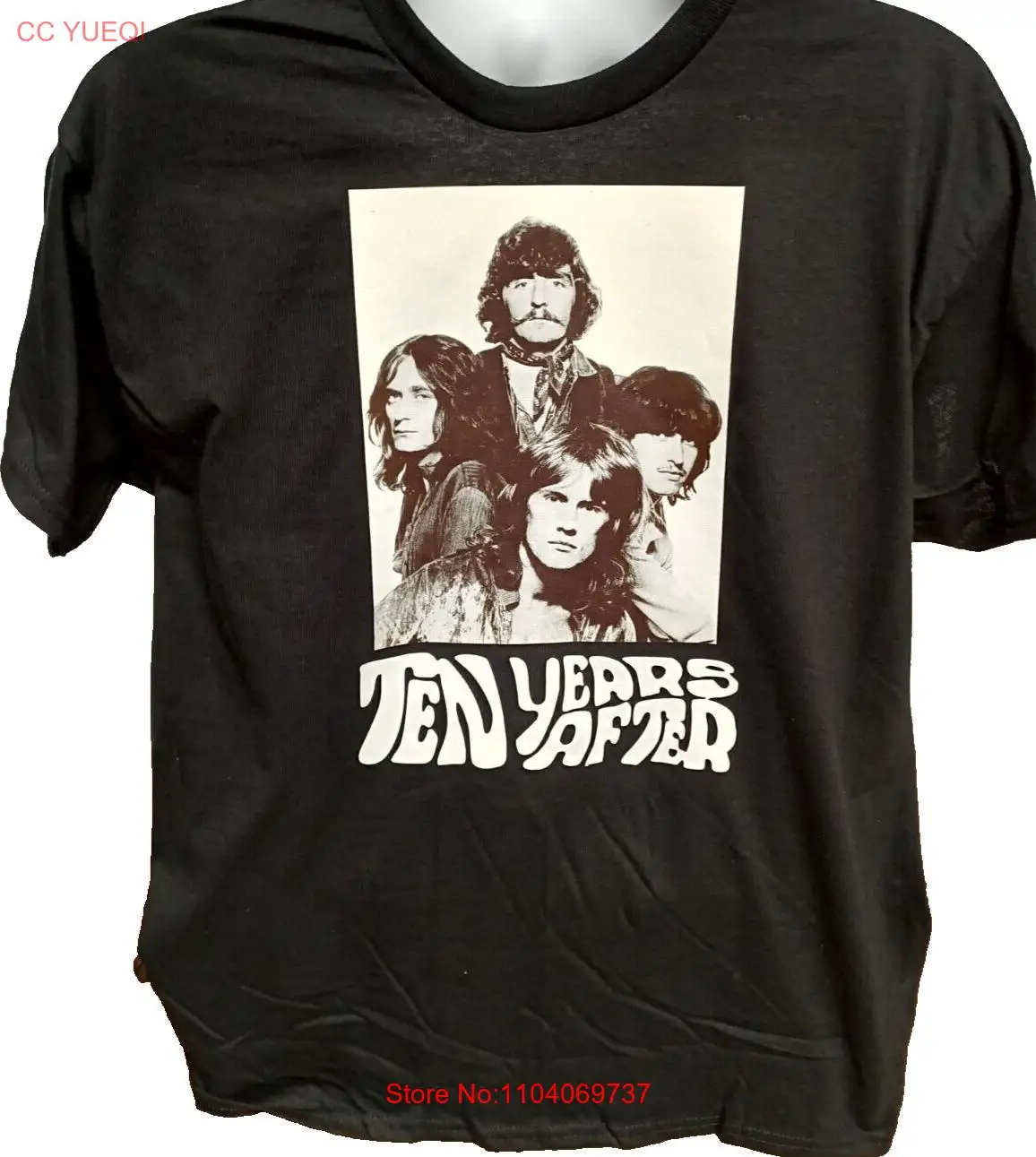 TEN YEARS AFTER 60'S ROCK BAND T SHIRT - ALVIN LEE - BLACK - 100% COTTON - NEW