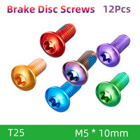 VXM 12Pcs Bicycle Brake Disc Screws Bolt Rotor Replacement Cycling Colorful 1.8g For Mountain Bike Accessories