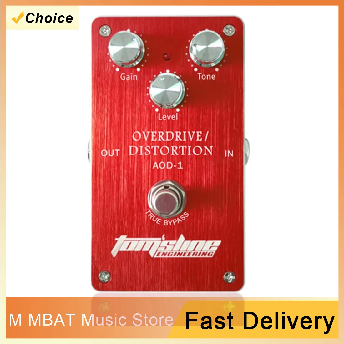 aroma-aod-1-オーバードライブ-ディストーション-エレキギターエフェクトペダル-チューブディストーションシミュレーションペダル-ギターアクセサリー