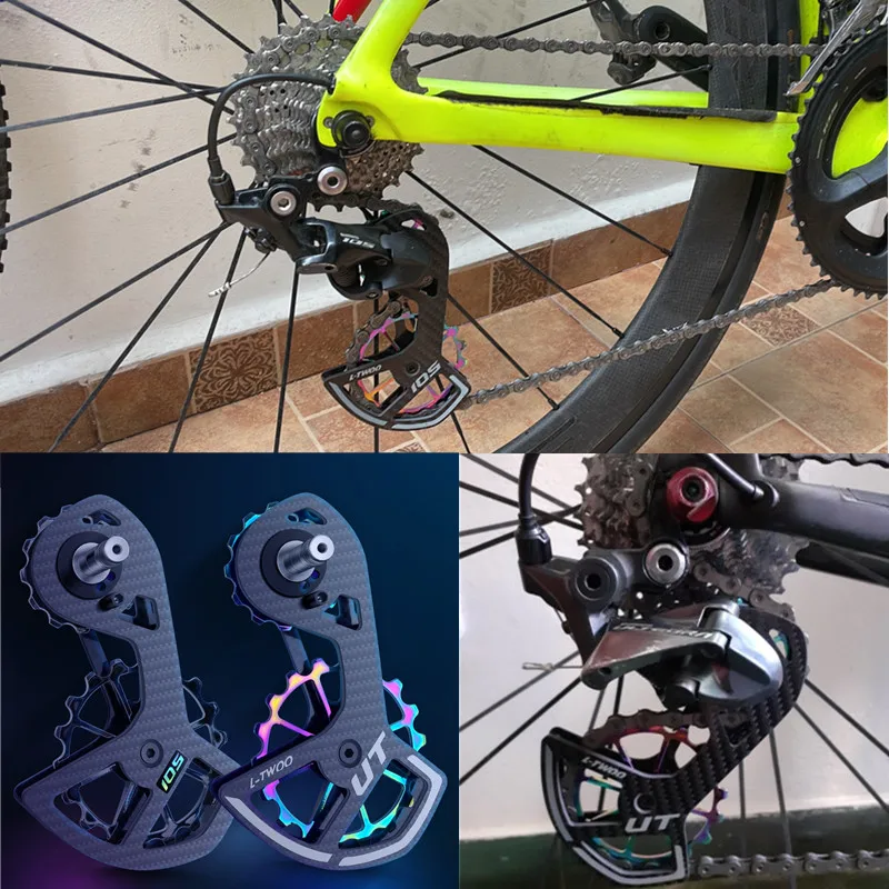 Bike Bicycle Ceramic Bearing Carbon Fiber Jockey Pulley Wheel Set Rear Derailleurs Guide Wheel 11 Speed 34T Ultegra DURA ACE