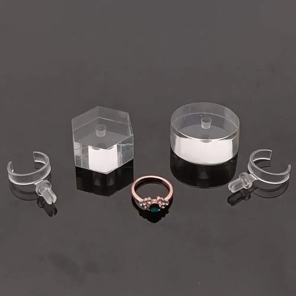 Ring Display Rack Ring Holder Case Earrings Rings Organizer Acrylic Ring Display Stand Wedding Ring Box Jewelry Show Props