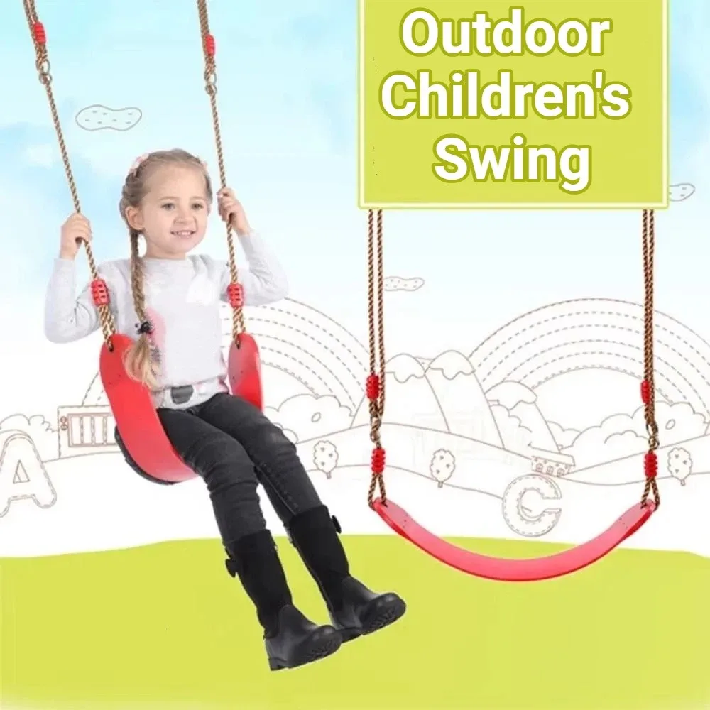 Soft Outdoor Children's Swing Waterproof Adjustable Rope Children Board Swing EVA Durable Outdoor Hanging Swing Garden