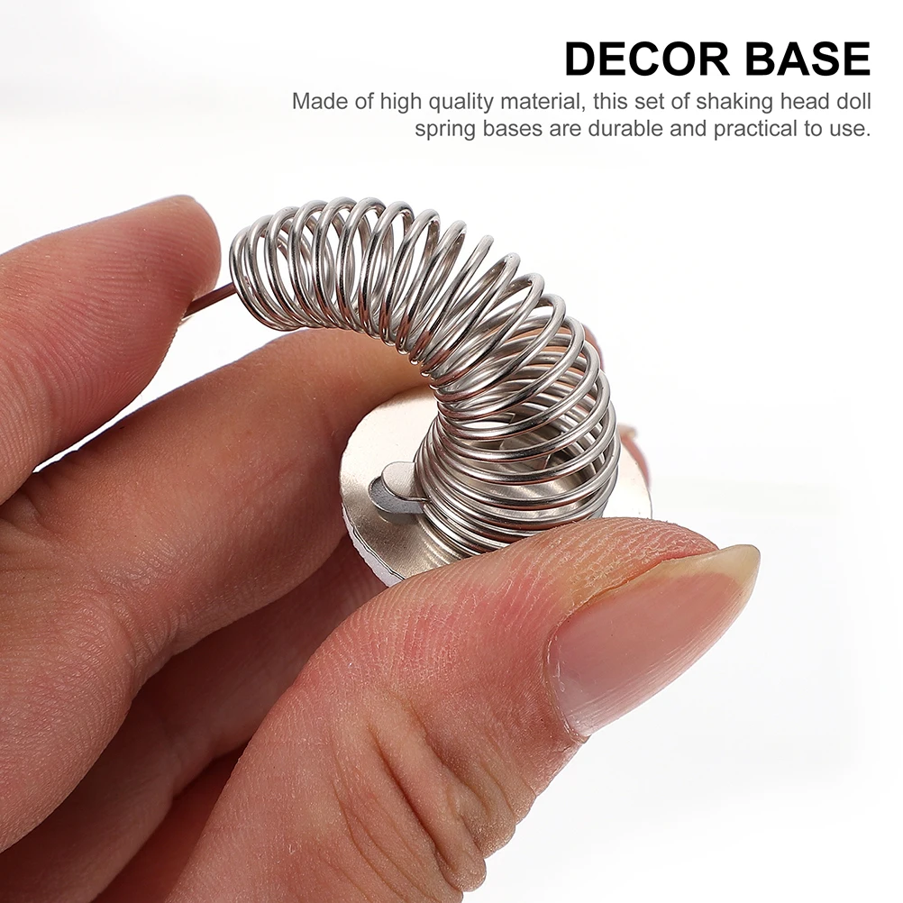 

12pcs Shaking Head Spring Base For Car Dashboard Adhesive Spring Base Crafting Replacement Parts Fortune Cat Accessories