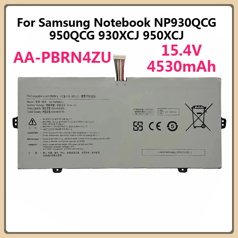 

15.4V 4530mAh AA-PBRN4ZU Battery for Samsung Notebook NP930QCG 950QCG 930XCJ 950XCJ 66.7WH Laptop Batteries