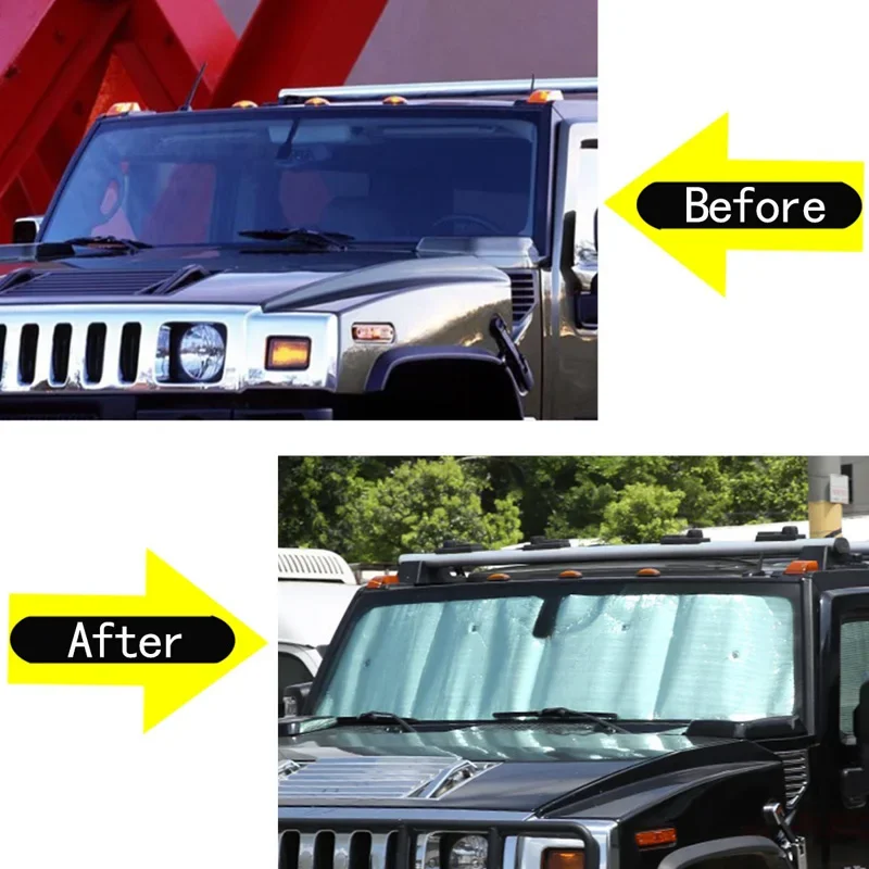 

For 2003-2009 Hummer H2 car front windshield full-window glass sunscreen sunshade car interior protection accessories