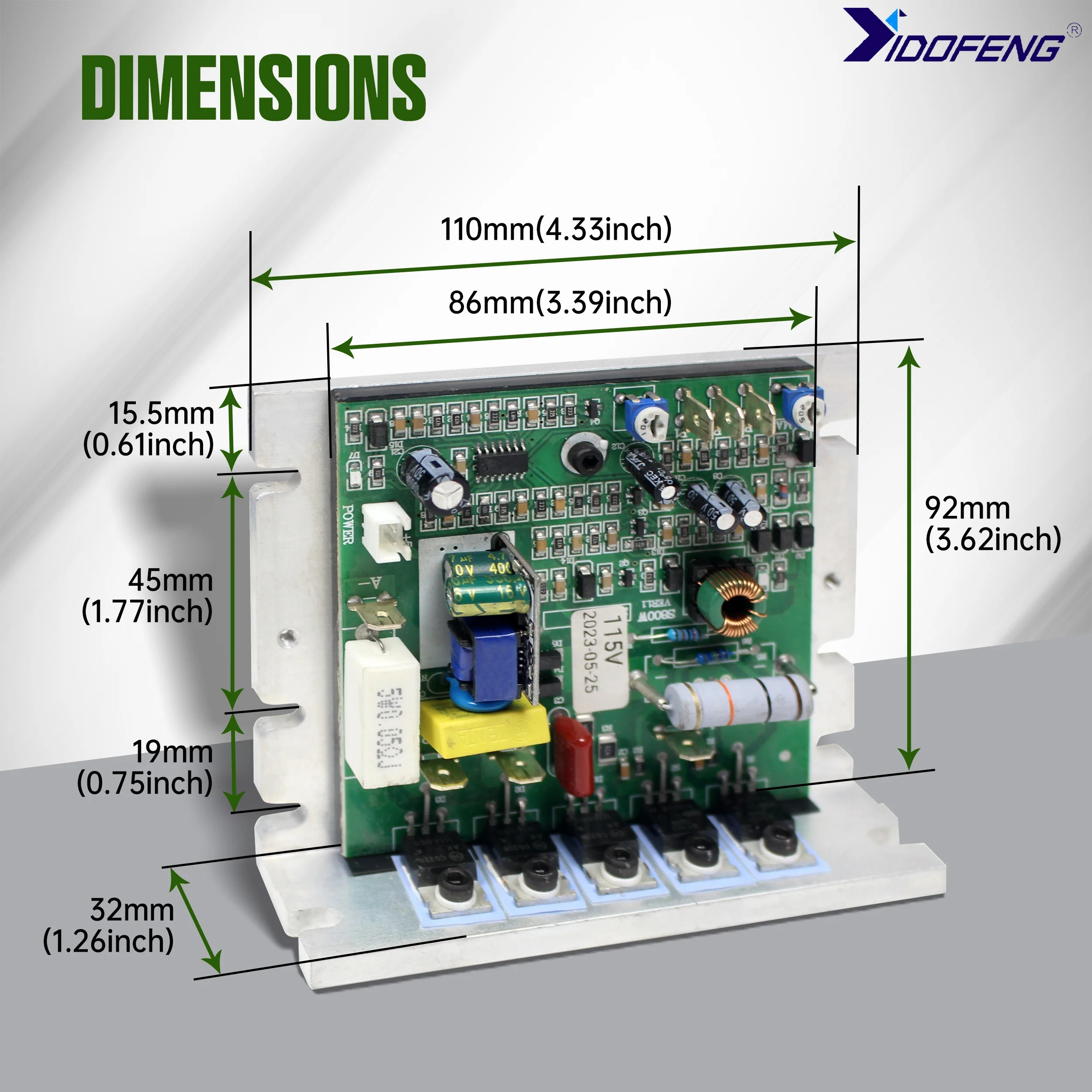 Mini Lathe CJ 0618/CD 210V Main Control Board Control Panel Assembly 110V/220V DC Motor Speed Control