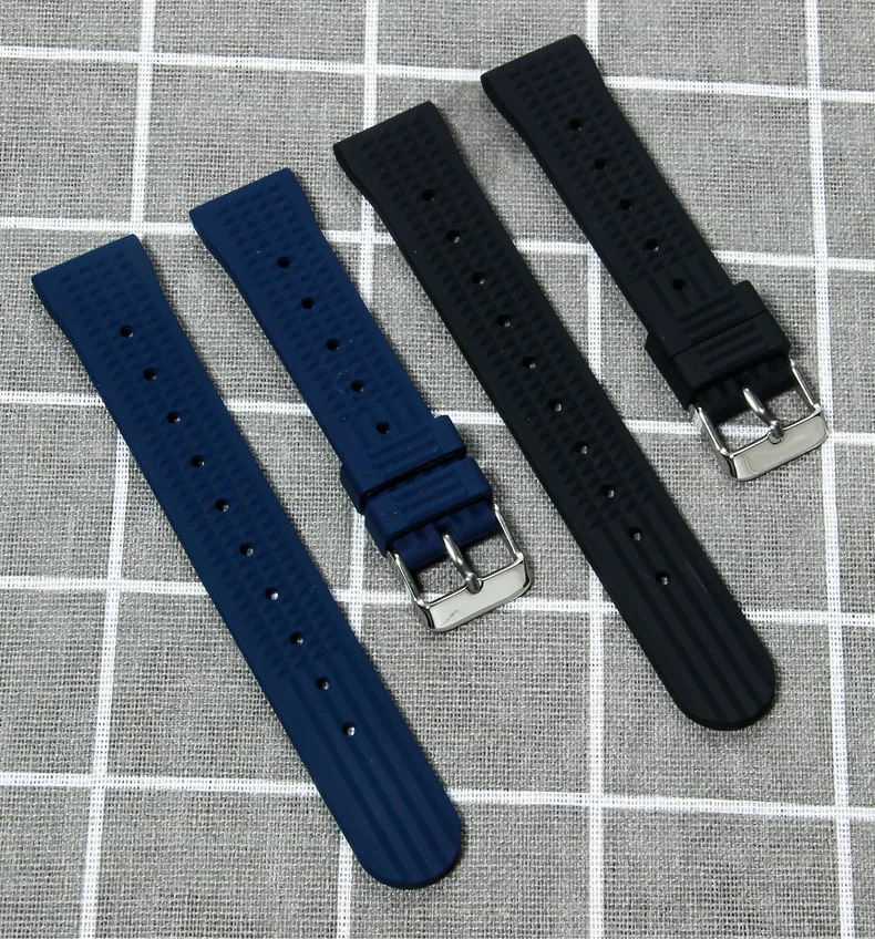 20mm 22mm Silicone Watch Band For SEIKO 5 SRPD63K1 Prospex Sports Series Waterproof  Watch Strap Bracelet