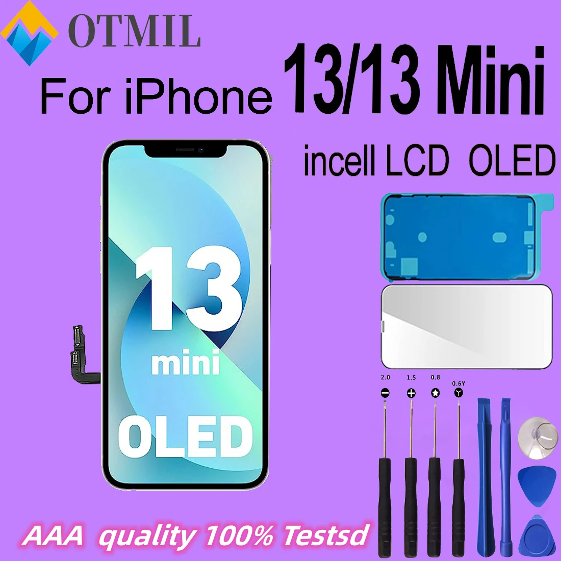 AA++ LCD Display For iPhone X 13 13 Mini OLED 3D Touch Screen Incell Quality Digitizer Replacement Assembly Parts With Gift