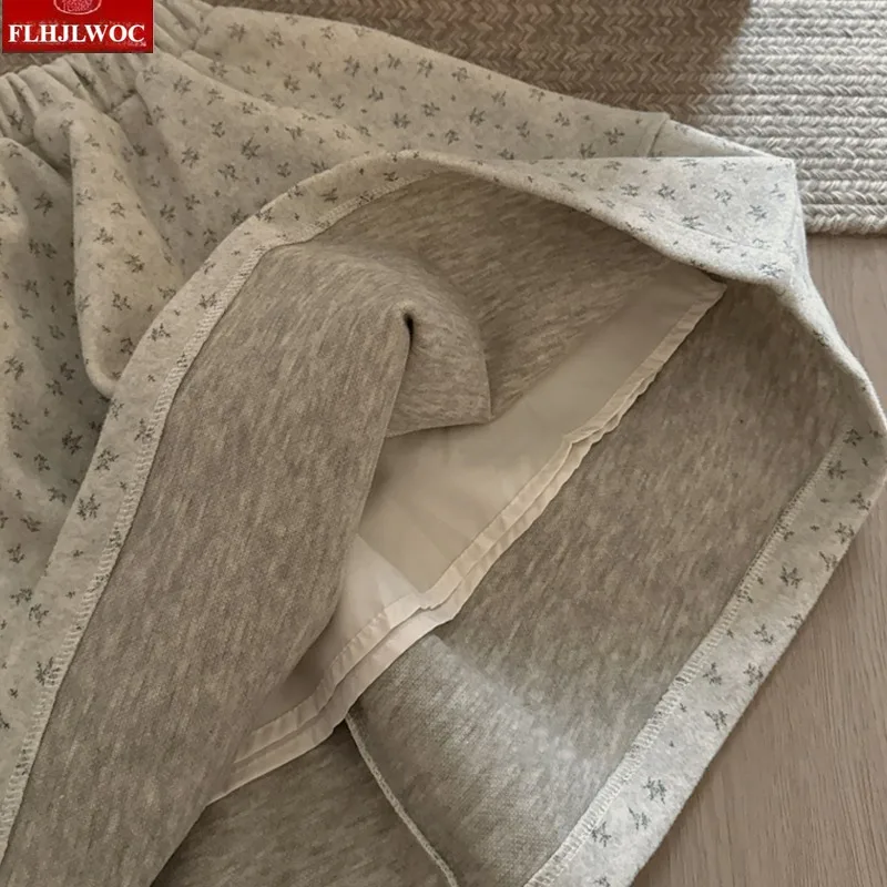 Saias de lã ano novo 2026 primavera mulher bonito japão meninas estilo preppy cintura alta elástica retro vintage preto bonito mini saia