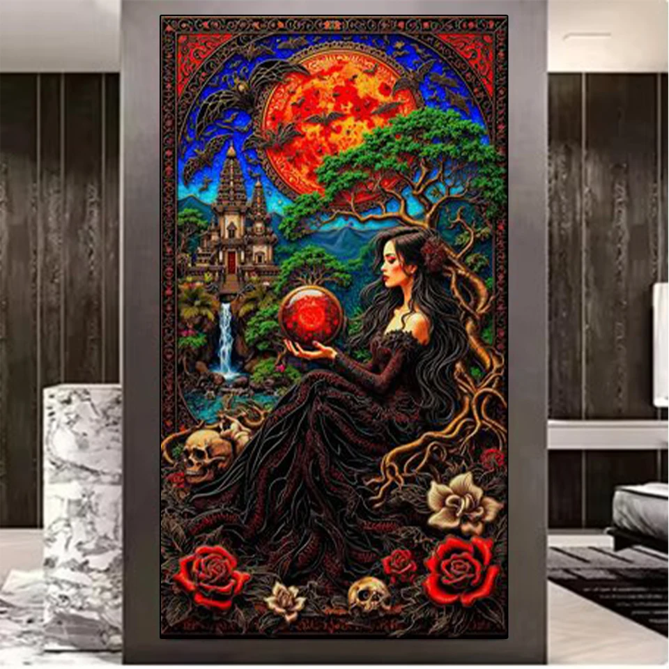 5D Diamond Painting DIY Set Animal Dragon Fairy Theme Art Full Circle Square Mosaic Embroidery Water Diamond Decorative Gift