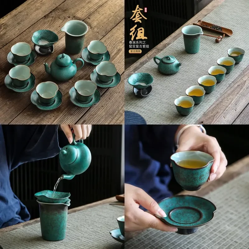 

【CHIMU HOME】Japanese Kiln Baked Retro Ceramic Pot and Cup Set for Domestic Living Room Kung Fu