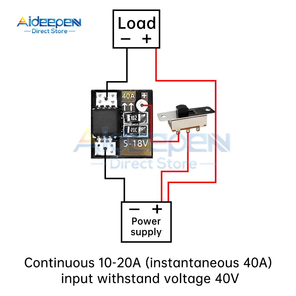 Módulo de accionamiento de interruptor de disparo MOS de alta potencia, tubo de efecto de campo, regulación PWM, tablero de control de interruptor electrónico 5-18V 40A 80A 300A