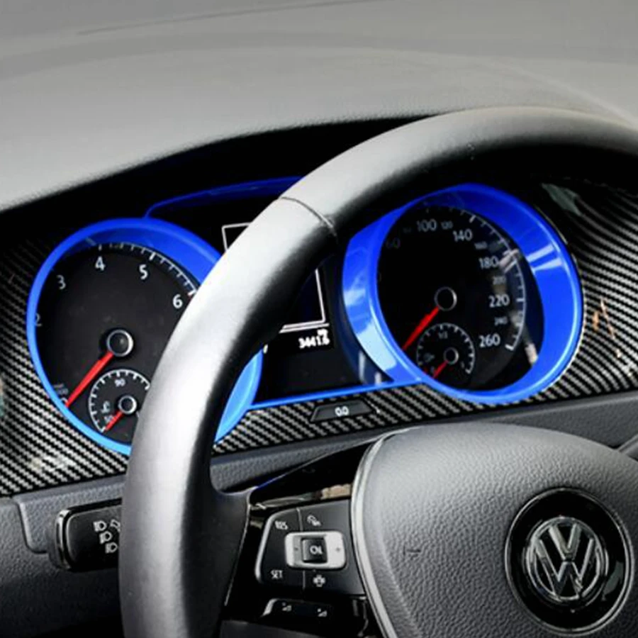 

Dashboard Tachometer Screen Frame Panel Cover Trim Red / Blue Accessories For VW Volkswagen Golf 7 7.5 MK7 Hatchback 2014 - 2019
