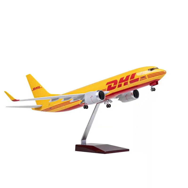 47 سنتيمتر 1:85 DHL البضائع اكسبرس AirlineB737 النسبي 737 نموذج طائرة مع قاعدة وعجلات الراتنج نموذج طائرة لمجموعات