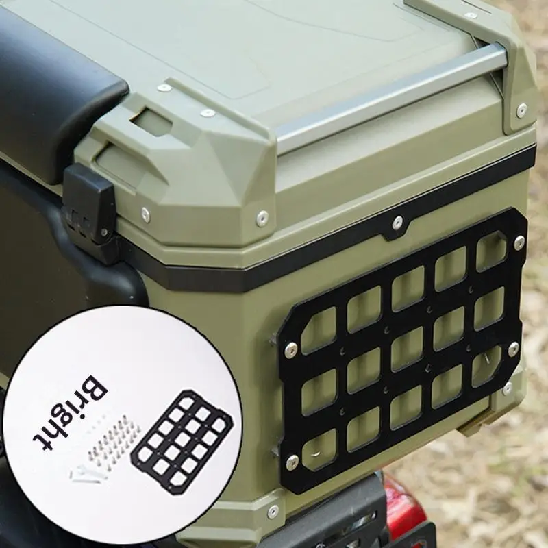 

Motorcycle Trunk MOLLE Panel, Aluminum Alloy Waterproof Tactical Organizer, Modular Storage Expansion for Saddlebags & Cases