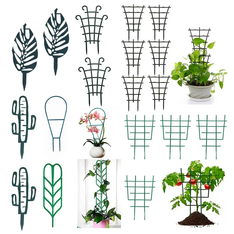 

10pcs Plant Support Stands for Cactus Racket Climbing Tomato And Strawberry Fixed Rod Plastic Potted Flower Balcony Garden