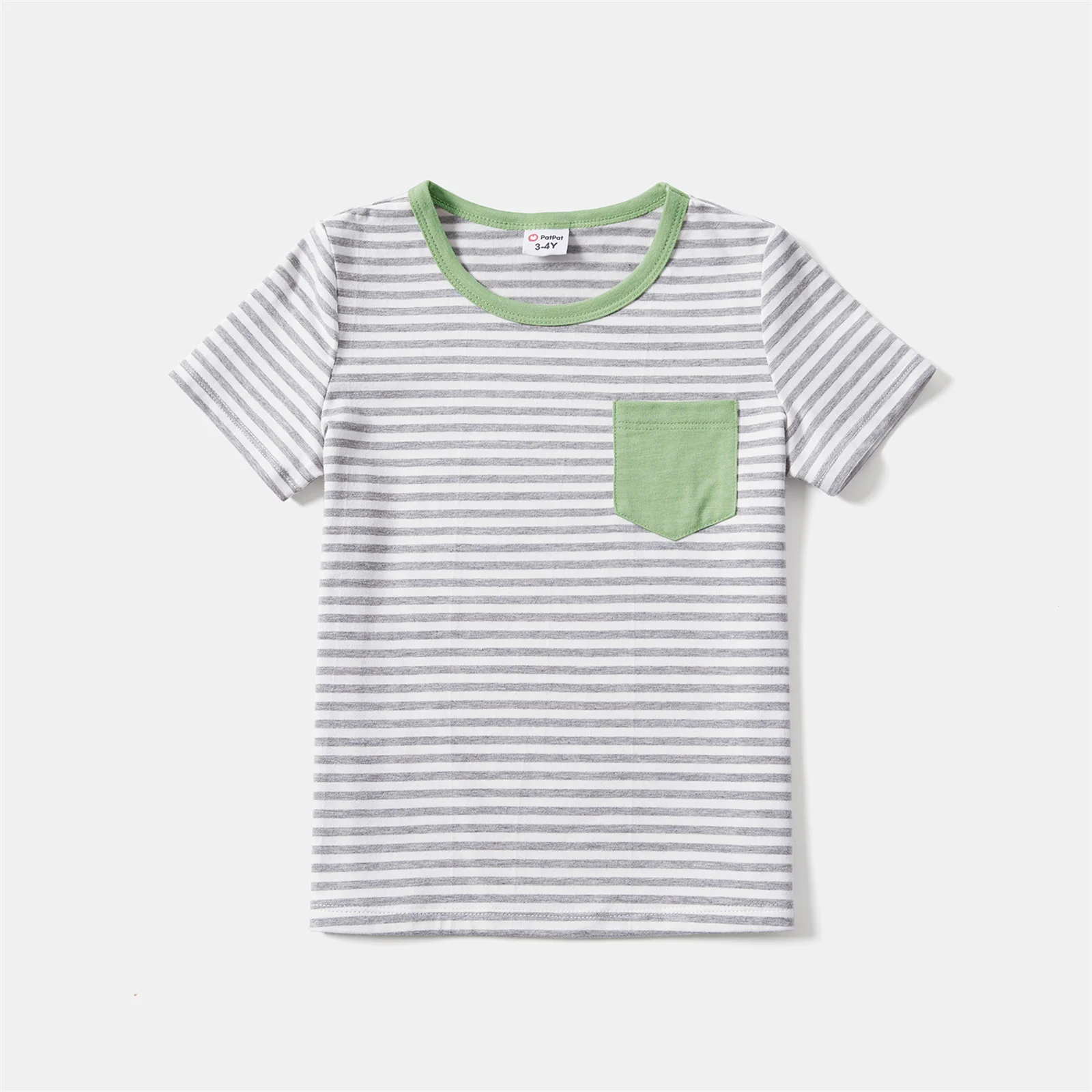 PatPat Family Matching Outfits Solid Belted Halterneck abiti e Stripe Panel t-shirt a maniche corte Family look Sets