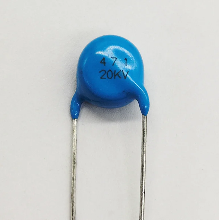 

20PCS High frequency blue ceramic chip capacitor20KV 471K 470pF Fhigh-voltage power supply ceramic dielectric capacitor