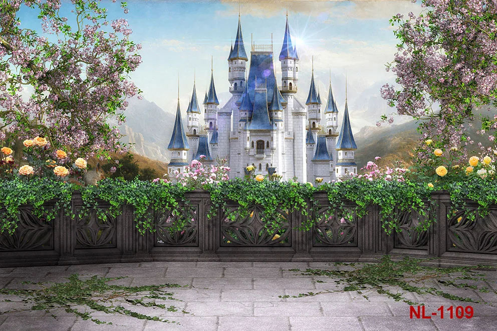 Cenerentola castello compleanno fotografia sfondo cartone animato bambini ragazza torta Smash puntelli zucca Car Decor Baby Shower sfondo