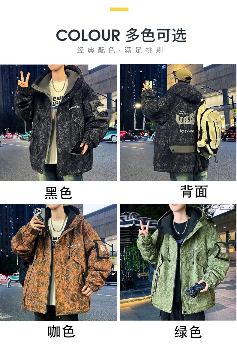 Mode 2026 Herbst Winter Herren Verdickte Kapuzen-Fleecejacke Jugendliche Streetwear Freizeit Warme Plüschjacke Winddichte Oberbekleidung – Detail 10