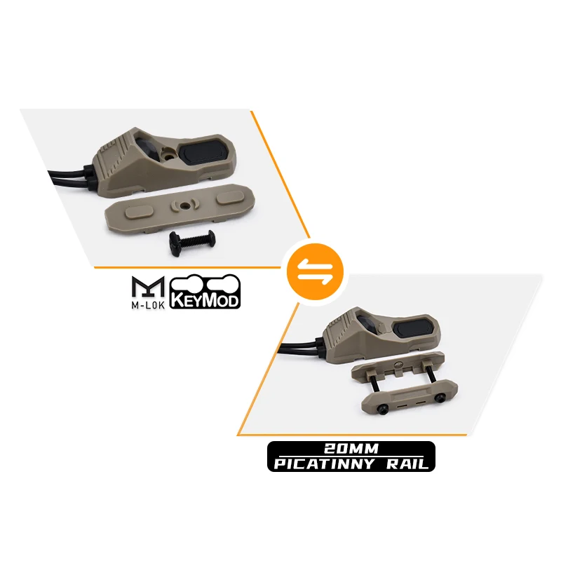 Interruptor remoto táctico AXON - Doble conector para linterna y láser - imagen 3