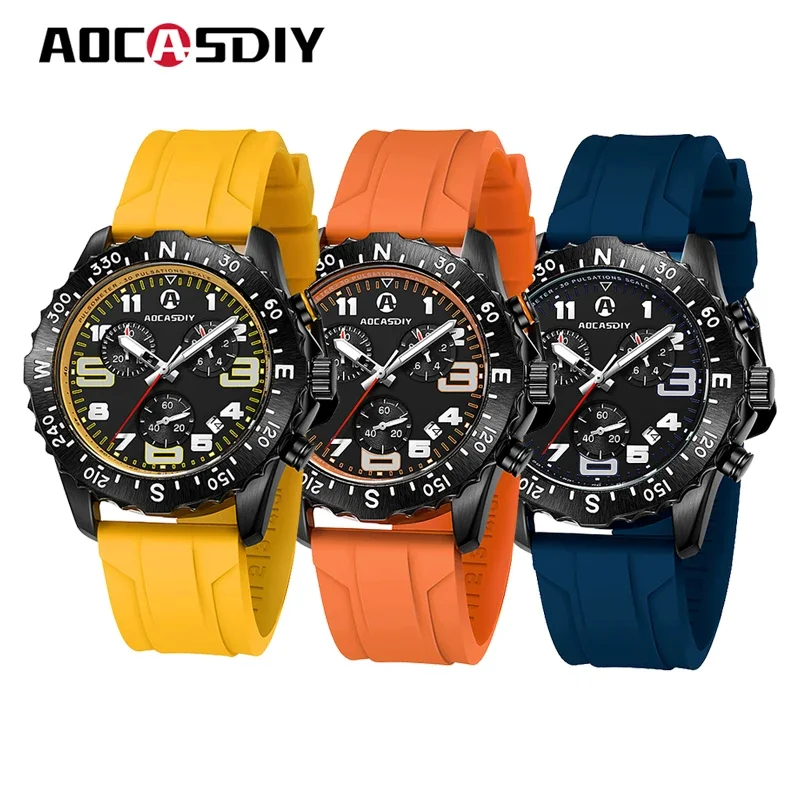 2024 High Quality Watch for Men Quartz Wristwatches Casual ENDURANCE Waterproof Luminous Chronograph Watches Reloj Hombre