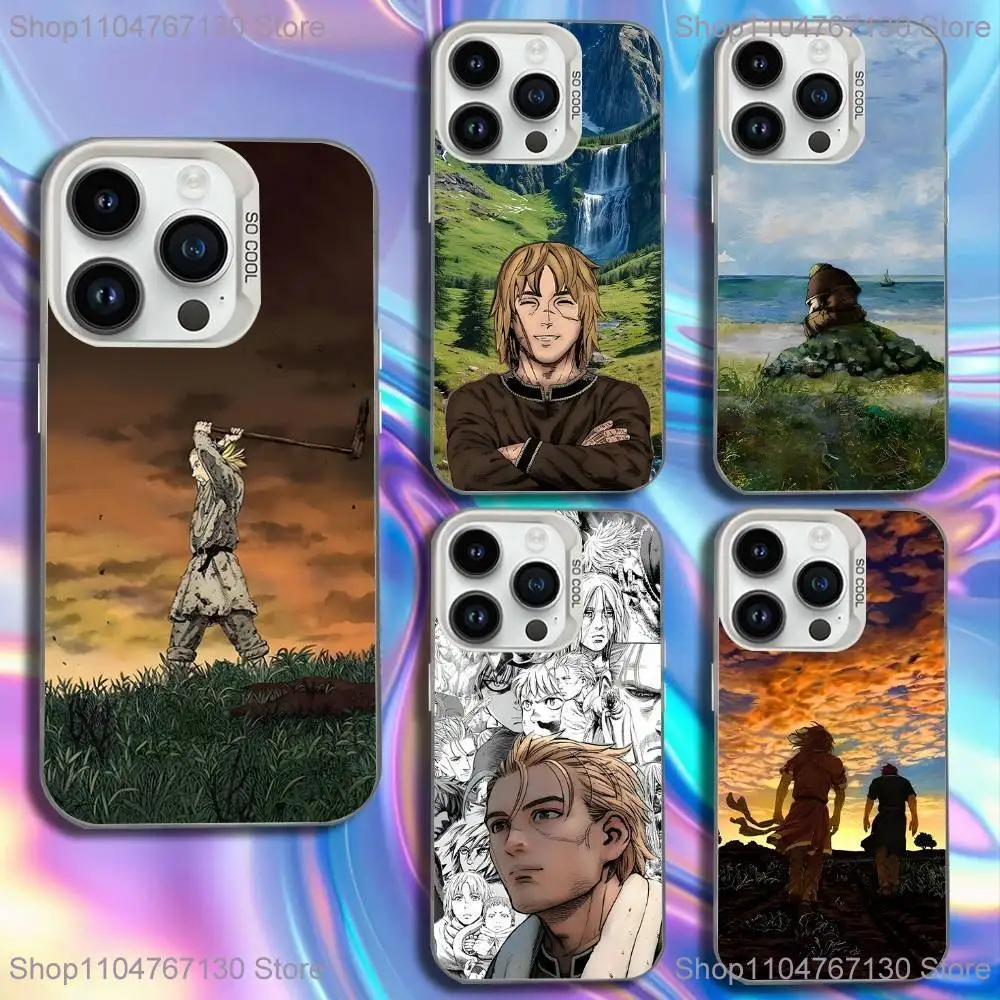

V-Vinland S-Sagas Manga Phone Case For iPhone 16,15,14,13,12,11,Mini,Pro,SE,MAX White Matte Shockproof Cover