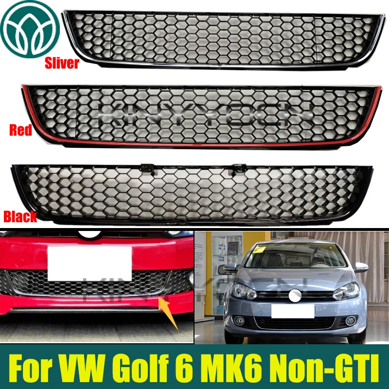 

Сотовый передний бампер, нижняя решетка, ремонт GTI Style для Volkswagen VW Golf 6 MK6 без GTI 2009 2010 2011 2012 2013